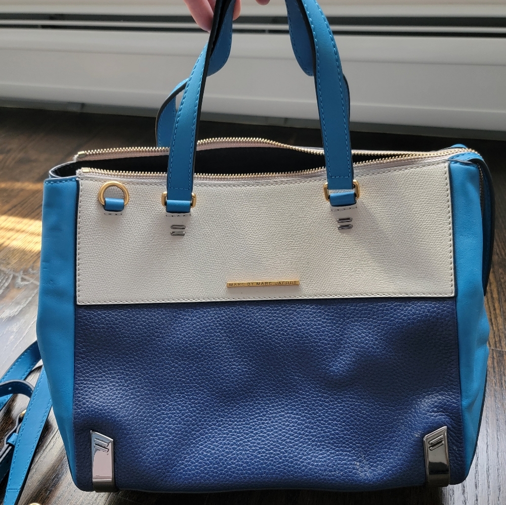Marc by Marc Jacobs Blue/White Leather Bag